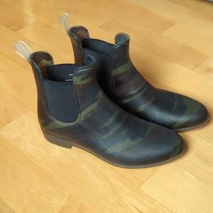 J. Crew Camo Ankle Rain Boots Size 10